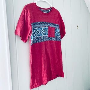 On the Byas Red Printer Pocket T-Shirt / Medium / Good Used Condition